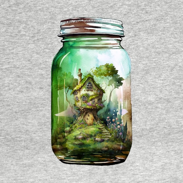 Fairy Forest House Jar by ginkelmier@gmail.com